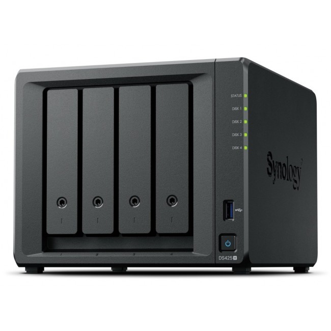 Synology DiskStation DS425+ NAS/storage server Intel Celeron J4125 2 GB DDR4 0 TB Black Synology DiskStation DS425+ NAS/storage server Intel Celeron J4125 2 GB DDR4 0 TB Black