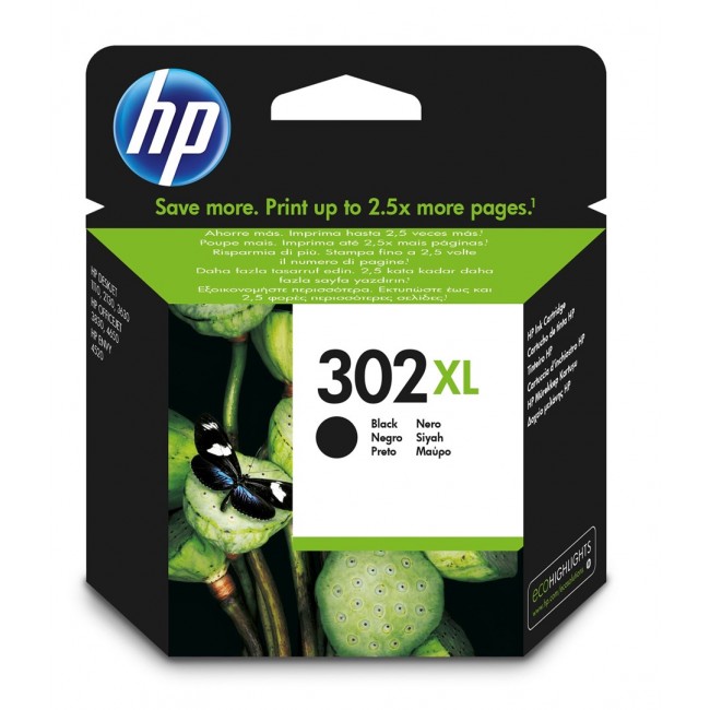HP 302XL High Yield Black Original Ink Cartridge HP 302XL High Yield Black Original Ink Cartridge