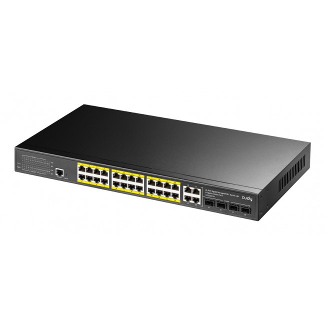 Cudy GS2028PS4 Managed L2 Gigabit Ethernet (10/100/1000) Power over Ethernet (PoE) 1U Black