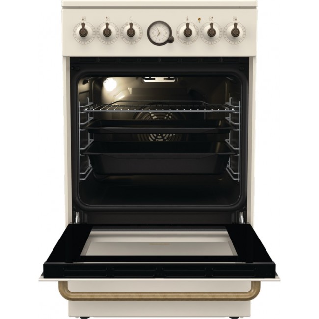 Gorenje GECS5B70CLI Freestanding cooker Electric Ceramic hob Beige