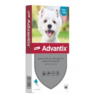 ELANCO Advantix - parasite drops for dogs S - 4 x 1 ml