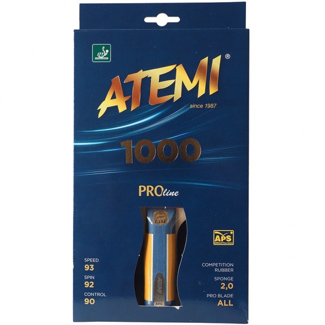 New Atemi 1000 Pro anatomical ping pong racket New Atemi 1000 Pro anatomical ping pong racket