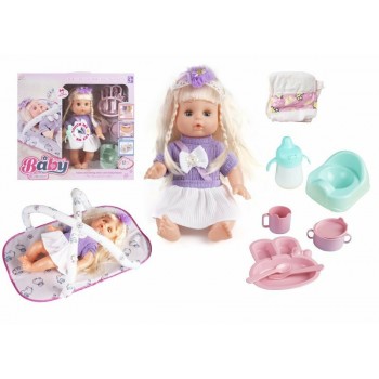 Baby with pee function and sound effects + accessories