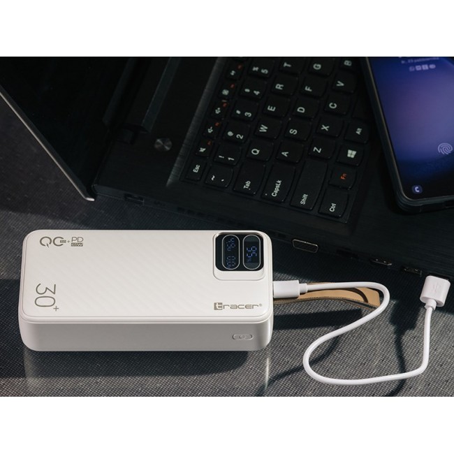 Tracer Blaze 30000 mAh 65 W, White Tracer Blaze 30000 mAh 65 W, White