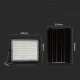 Solar LED projector V-TAC 15W Remote, AUTO, Timer, IP65 Black VT-120W 4000K 1200lm