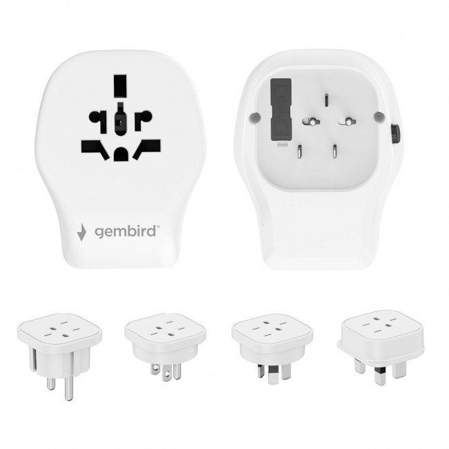 Gembird TPA-1A2C20-02-W Universal travel power adapter, 20 W, white Gembird TPA-1A2C20-02-W Universal travel power adapter, 20 W, white