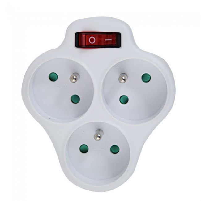 Esperanza ELK304W Electrical Splitter 3 sockets switch White