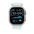 Apple 49mm Ice Blue Ocean Band Extension - Natural Titanium Finish