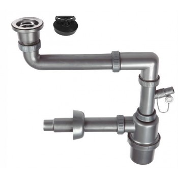 1-BOWL SINK SIPHON - WITH CLICK-CLACK PLUG 3.5'