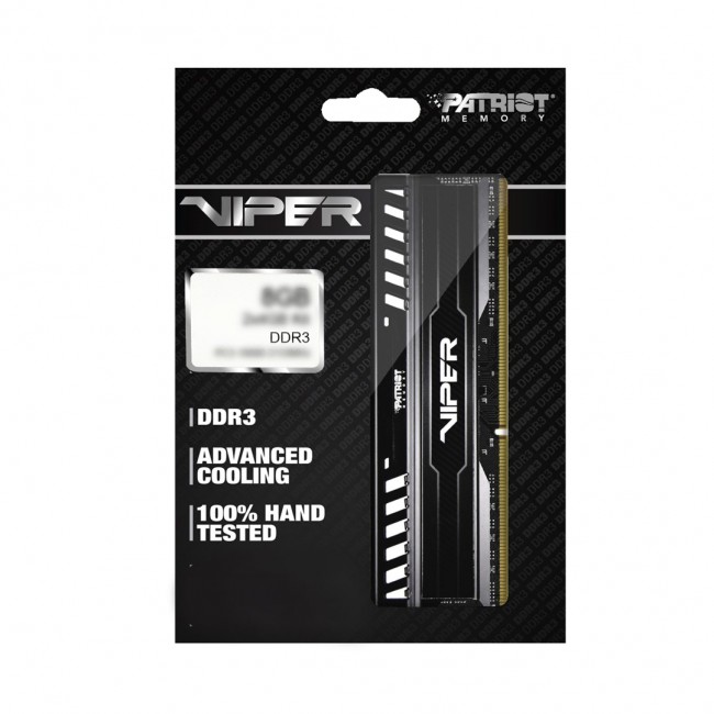 Patriot Memory 8GB C3-12800 memory module 2 x 4 GB DDR3 1600 MHz Patriot Memory 8GB C3-12800 memory module 2 x 4 GB DDR3 1600 MHz