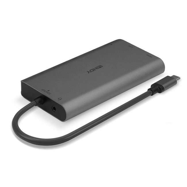 Lindy DST-Mini XT, USB-C Laptop Mini Docking Station with Single Display (4K) or Dual Display (Full HD) and 100W Pass-Through Charging Lindy DST-Mini XT, USB-C Laptop Mini Docking Station with Single Display (4K) or Dual Display (Full HD) and 100W Pass-Through Charging