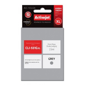 Activejet ACC-551GN Ink (replacement for Canon CLI-551G Supreme 15 ml gray)