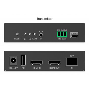 HDMI 4K/60Hz extender with KVM USB over IP