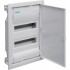 Flush-mounted cabinet with metal door, 2 rows