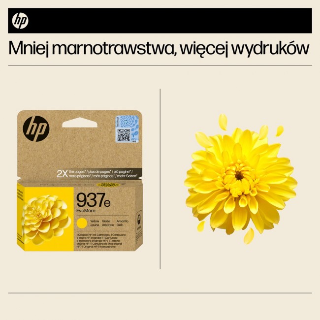 HP 937e EvoMore Yellow Original Ink Cartridge