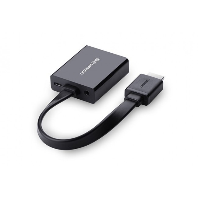 Ugreen 40248 video cable adapter 0.16 m VGA (D-Sub) HDMI + Micro-USB Black