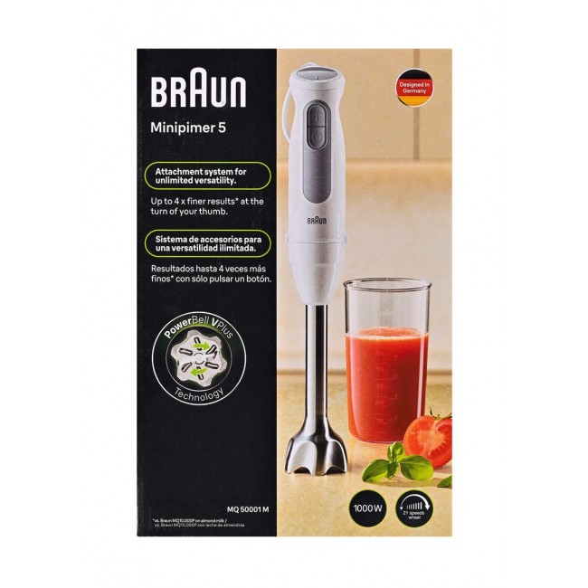 Braun MQ50001M Hand Blender, MultiQuick 5, white