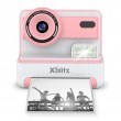 FLASH PINK INSTANT CAMERA WITH THERMAL PRINTER FOR CHILDREN