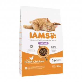 IAMS Advanced Nutrition Hairball Control - dry cat food - 10 kg