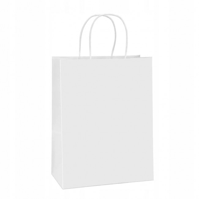 Paper bag with handle BSTech 150x80x210 mm 120 g/m 25 pcs. White Paper bag with handle BSTech 150x80x210 mm 120 g/m 25 pcs. White