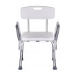 Shower chair with backrest and armrests