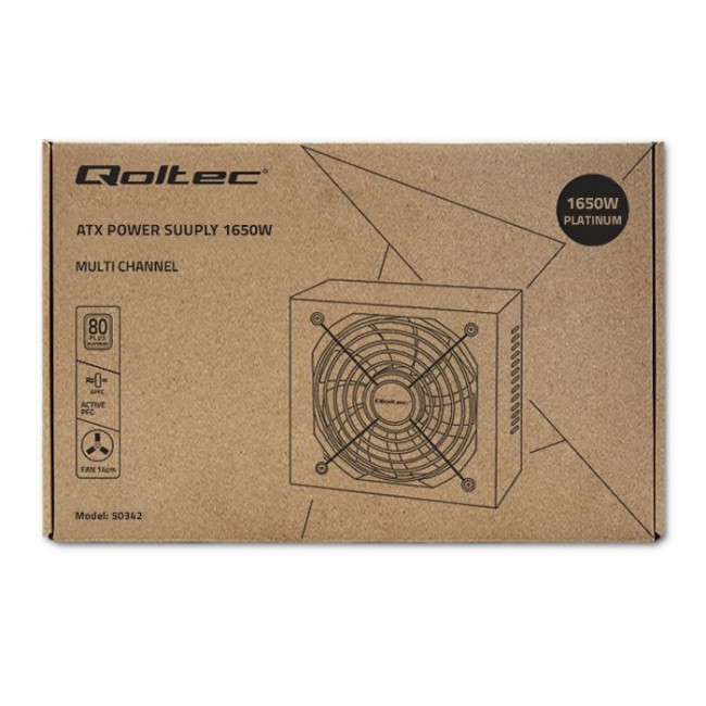 Qoltec Powerful ATX 1650W Power Supply | 80 Plus Platinum Qoltec Powerful ATX 1650W Power Supply | 80 Plus Platinum
