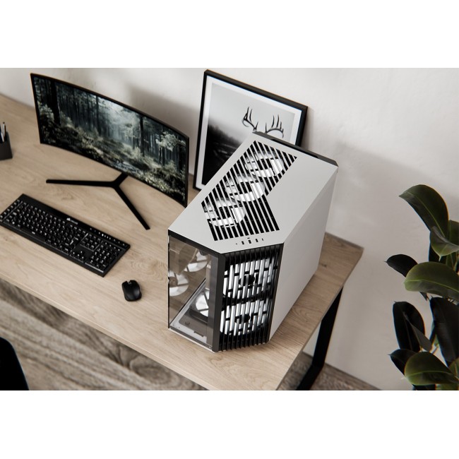 PC Case APNX V1, Midi-Tower, ATX, black / white