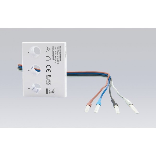 SHELLY WiFi 3EM-63W Gen3 1/3-Channel Power and Energy Meter, White