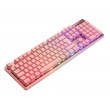 Deltaco Gaming GAM-021-RGB-P-DE keyboard USB QWERTZ German Pink