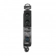 Qoltec 50104 surge protector 4 AC outlet(s) 230 V 1.5 m Black