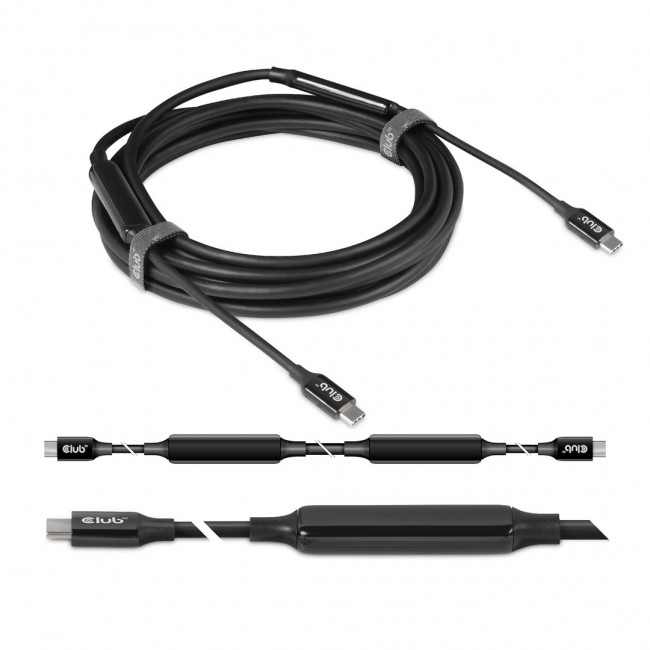 CLUB3D USB 3.2 Gen2 Type C to C Active Bi-directional Cable 8K60Hz M/M 5m/16.4ft