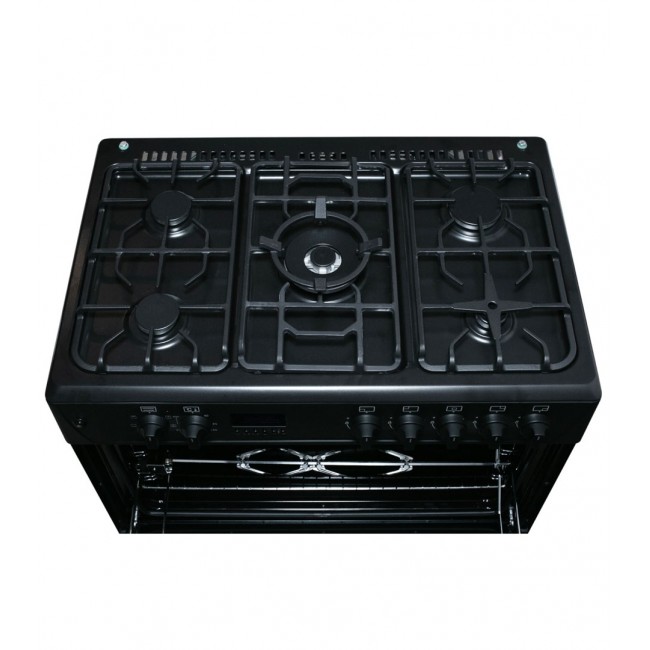 Gas-electric Cooker Ravanson KWGE-K90 Cheff Modern (black)