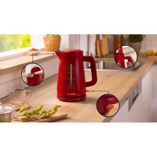 Bosch TWK3M124 electric kettle 1.7 L 2400 W Red