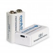 Rechargeable battery everActive 6F22/9V Li-ion 550 mAh with USB TYPE C