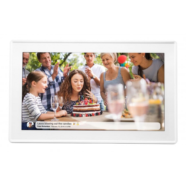 Denver PFF-1515W digital photo frame White 39.6 cm (15.6