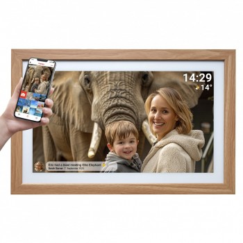 Denver PFF-2162LW digital photo frame Light brown 54.6 cm (21.5