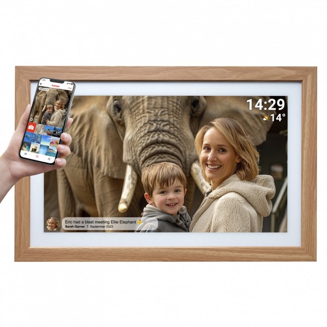 Denver PFF-2162LW digital photo frame Light brown 54.6 cm (21.5