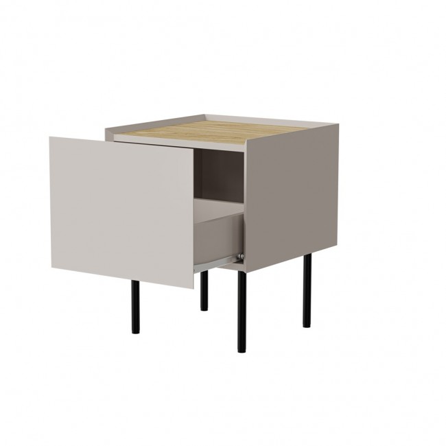 Cama Bedside table, 2 pcs, FELLINI, 40x41x60, cashmere + oiled oak top Cama Bedside table, 2 pcs, FELLINI, 40x41x60, cashmere + oiled oak top