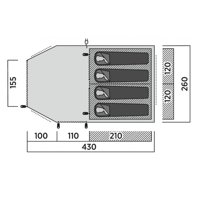Easy Camp Hamra 4 Blue Tunnel tent Easy Camp Hamra 4 Blue Tunnel tent