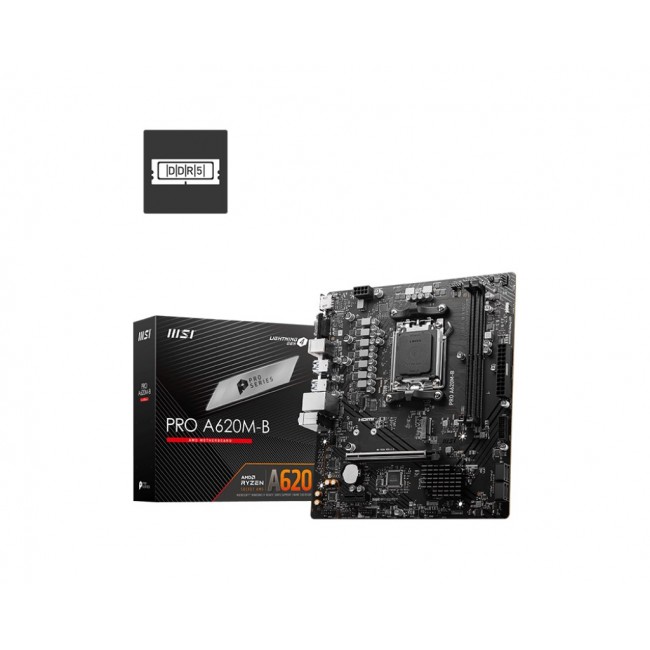 MSI PRO A620M-B motherboard AMD A620 Socket AM5 micro ATX MSI PRO A620M-B motherboard AMD A620 Socket AM5 micro ATX