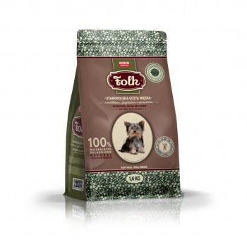 FOLK Small breeds Traditional polish meat feast with rabbit, lamb and quail - dry dog food - 1,6kg