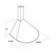 Chimney Hood AKPO WK-5 RONDO TURBO 50 INOX