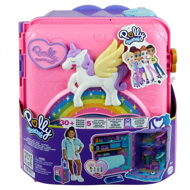 Polly Pocket Dolls Pollyville Resort Roll Away Playset
