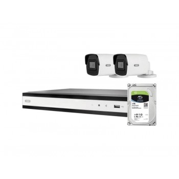 ABUS PoE-Video-Set: 2 Mini-Tube-Kameras + NVR 4Ch.TVVR36402D