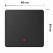 Qoltec 52722 Smart 1-Gang Light Switch | Wi-Fi | Timer | Tuya | Smart life | Black