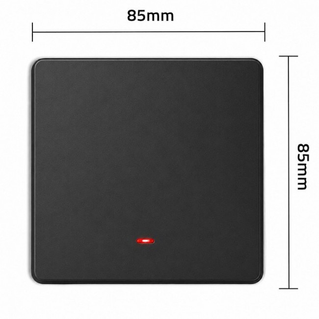 Qoltec 52722 Smart 1-Gang Light Switch | Wi-Fi | Timer | Tuya | Smart life | Black
