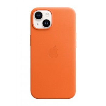 Leather Case Apple with MagSafe Orange for iPhone 14 Plus