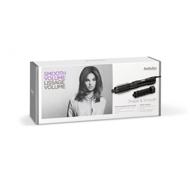 BaByliss Shape & Smooth Straightening brush Warm Black 800 W 78.7 BaByliss Shape & Smooth Straightening brush Warm Black 800 W 78.7