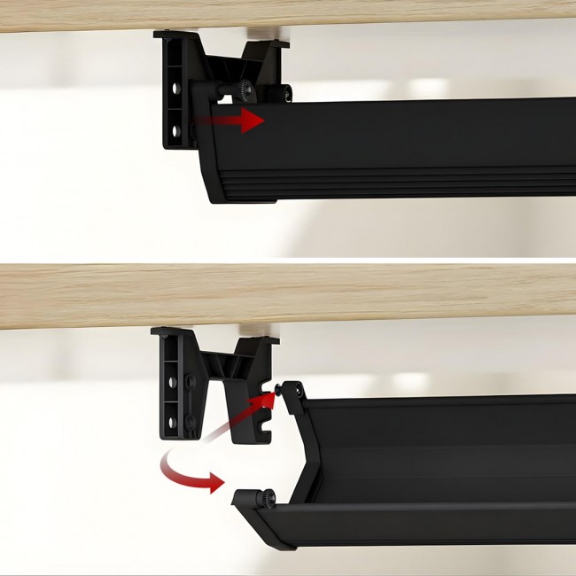 Maclean under-desk cable/extension organizer, max. load 5kg, black, MC-106 B Maclean under-desk cable/extension organizer, max. load 5kg, black, MC-106 B