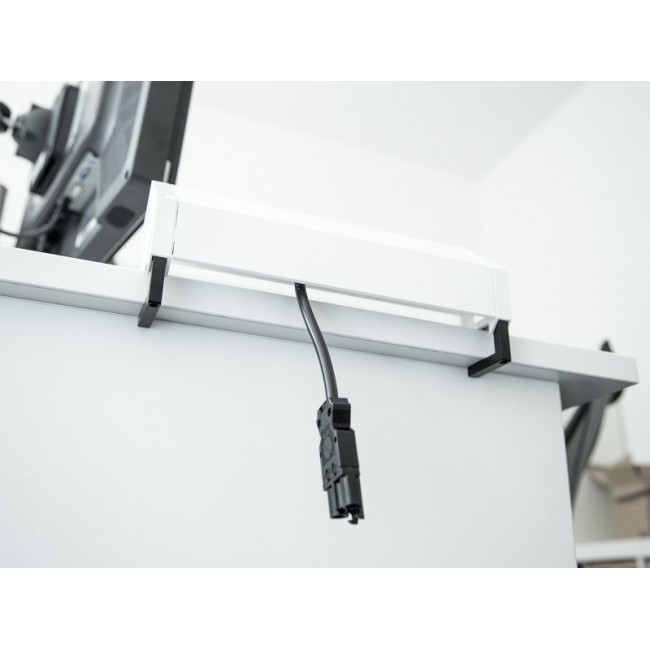 Bachmann Desk2 socket-outlet 3 x Type F Black, Stainless steel